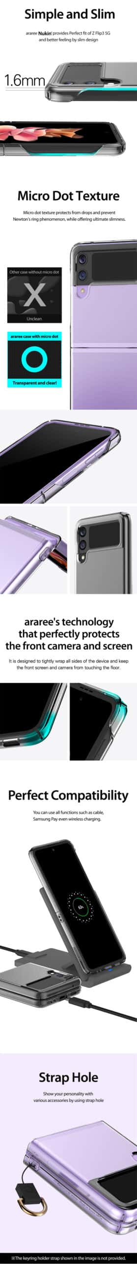 Araree Nukin Case Samsung Galaxy Z Flip 3 Thin Clear Case