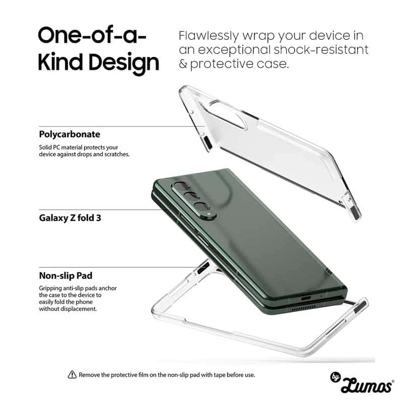 RINGKE SLIM SERIES Samsung Galaxy Z Fold 3 Simple Clear Matte Black Protective Case