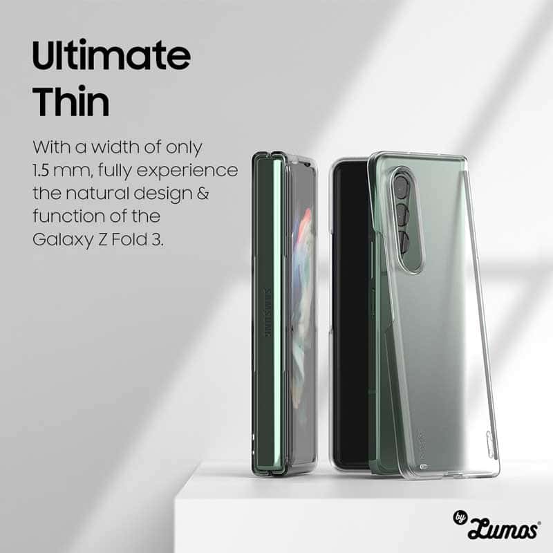 RINGKE SLIM SERIES Samsung Galaxy Z Fold 3 Simple Clear Matte Black Protective Case