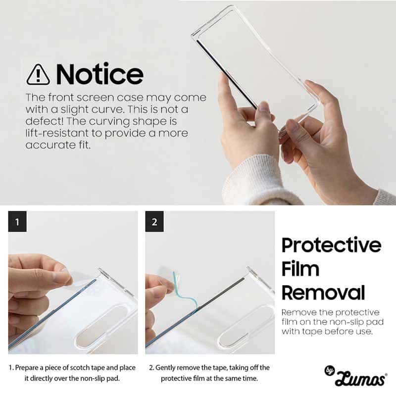 RINGKE SLIM SERIES Samsung Galaxy Z Fold 3 Simple Clear Matte Black Protective Case
