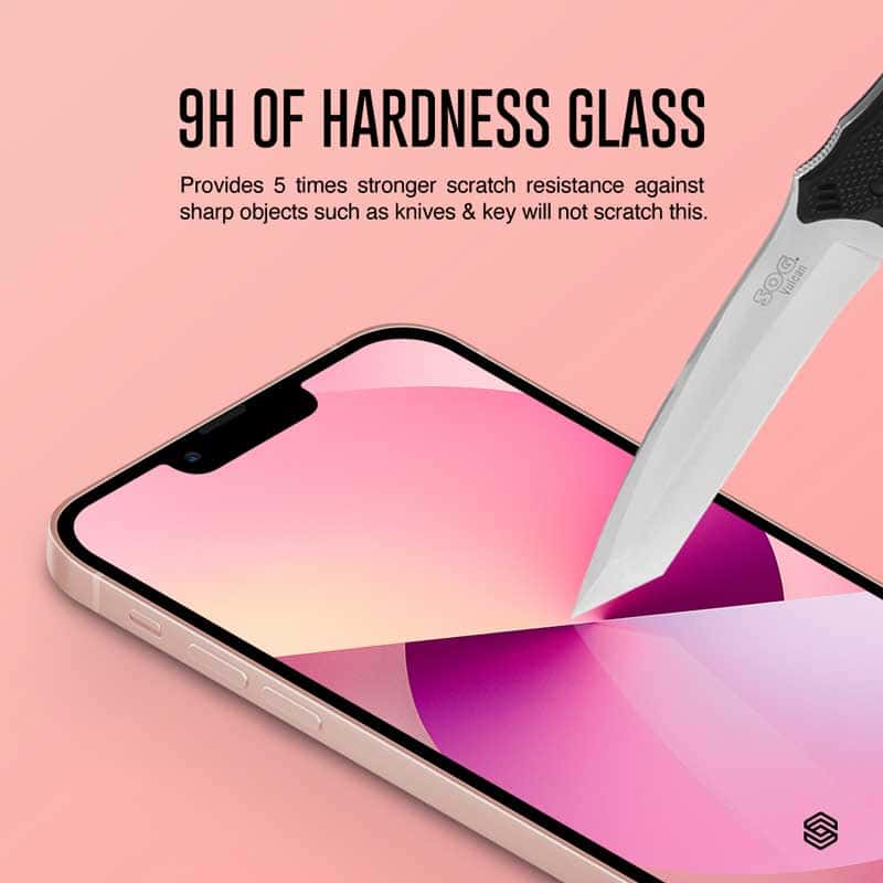 SIEGE GLASTIMATE APPLE iPhone 13 / 13 PRO 2.5D FULL COVERAGE PROTECT HD ( CLEAR ) PREMIUM TEMPERED GLASS SCREEN PROTECTOR