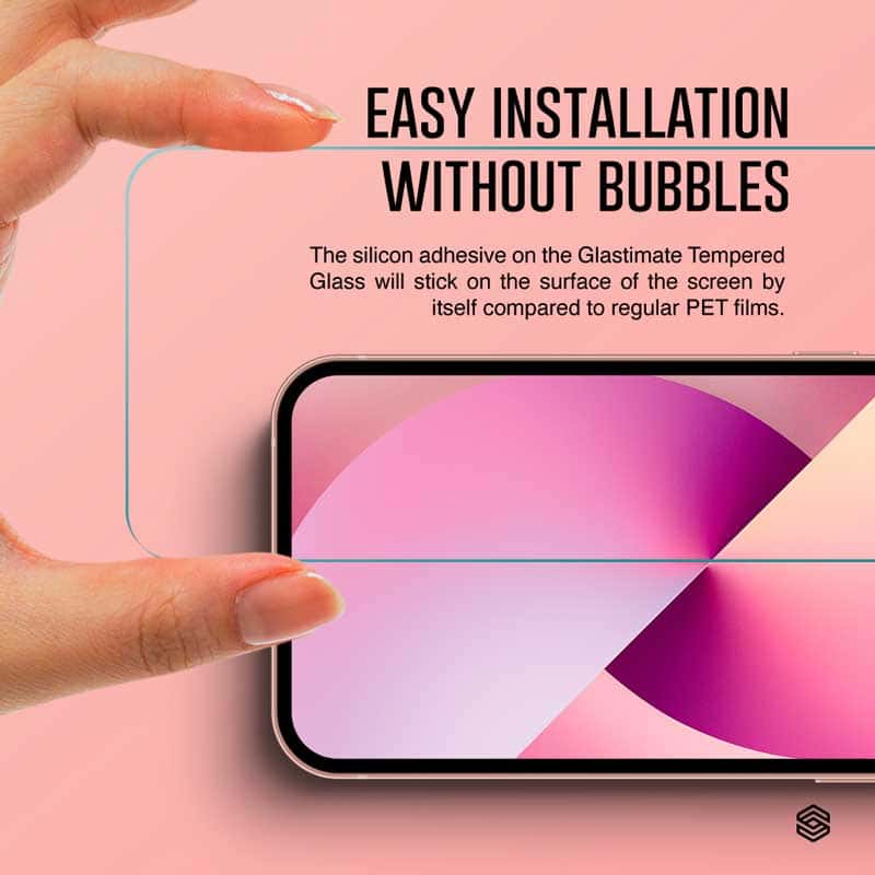 SIEGE GLASTIMATE APPLE iPhone 13 / 13 PRO 2.5D FULL COVERAGE PROTECT HD ( CLEAR ) PREMIUM TEMPERED GLASS SCREEN PROTECTOR