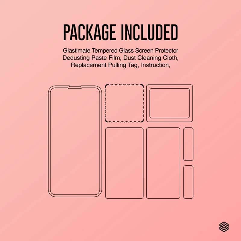SIEGE GLASTIMATE APPLE iPhone 13 / 13 PRO 2.5D FULL COVERAGE PROTECT HD ( CLEAR ) PREMIUM TEMPERED GLASS SCREEN PROTECTOR