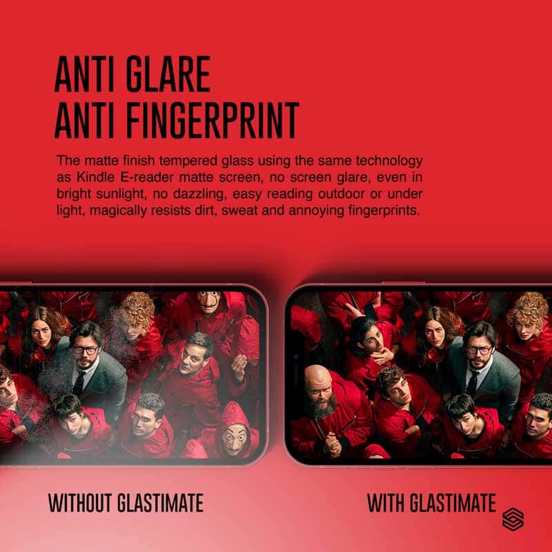 SIEGE GLASTIMATE APPLE iPhone 13 / 13 PRO 2.5D ( ANTI-GLARE MATTE ) PREMIUM TEMPERED GLASS SCREEN PROTECTION