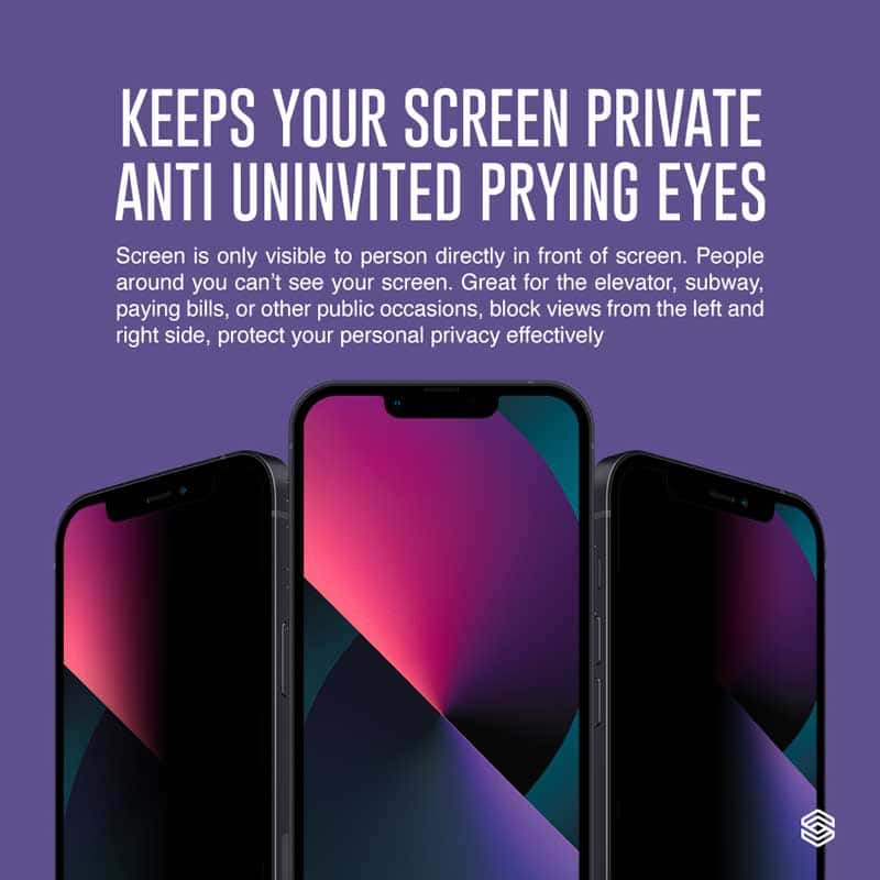 SIEGE GLASTIMATE APPLE iPhone 13 / 13 PRO 2.5D FULL COVERAGE ( PRIVACY ) PREMIUM TEMPERED GLASS SCREEN PROTECTION