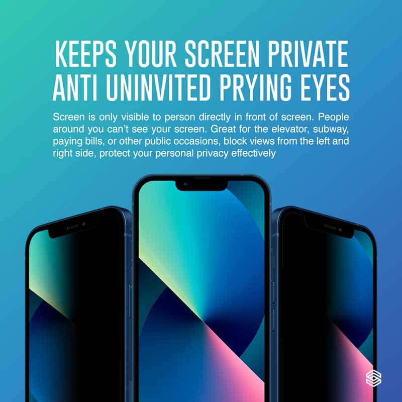 SIEGE GLASTIMATE APPLE iPhone 13 / 13 PRO 2.5D ( PRIVACY – MATTE ) PREMIUM TEMPERED GLASS SCREEN PROTECTION
