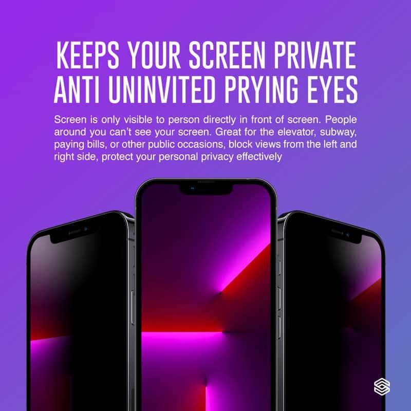 SIEGE GLASTIMATE APPLE iPhone 13 PRO MAX 2.5D FULL COVERAGE ( PRIVACY ) PREMIUM TEMPERED GLASS SCREEN PROTECTION