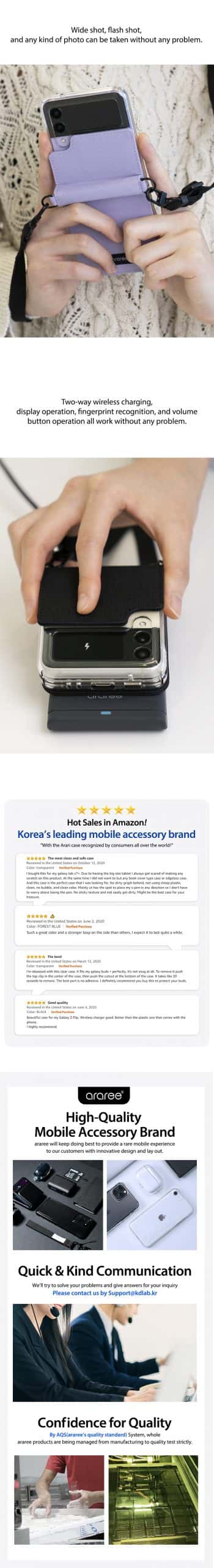Araree Canvas Diary Series Samsung Galaxy Z Flip 3 Waist Strap Case