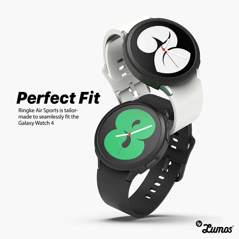 RINGKE AIR SPORTS Galaxy Watch 4 40mm 44mm Case Thin Soft Flexible Rugged TPU Raised Bezel Frame Protective Button