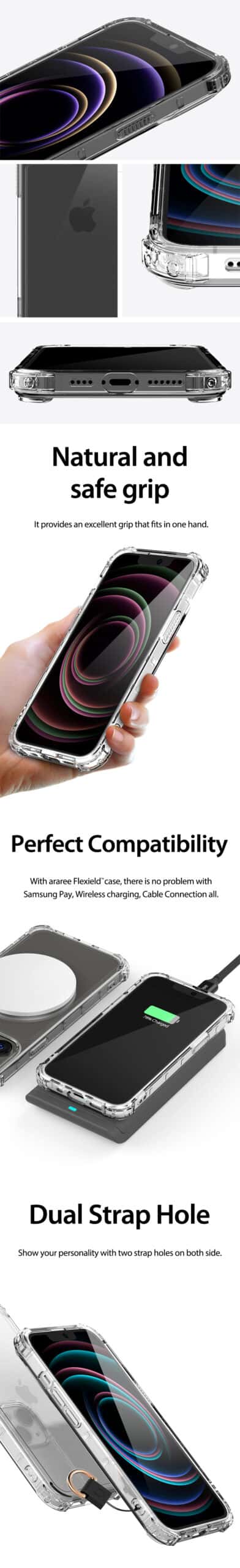 Araree Flexield Apple iPhone13 /13 Mini /13 Pro /13 Pro Max Soft Clear Cover Protective Case