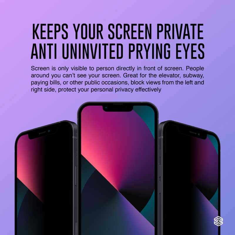SIEGE GLASTIMATE APPLE iPhone 13 MINI 2.5D FULL COVERAGE ( PRIVACY ) PREMIUM TEMPERED GLASS SCREEN PROTECTION