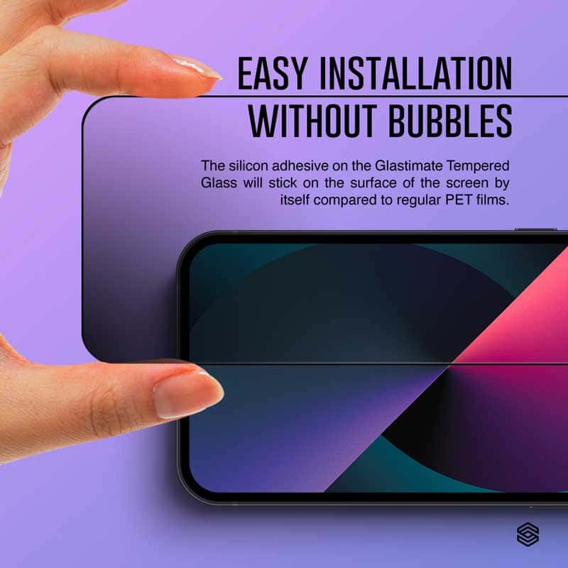 SIEGE GLASTIMATE APPLE iPhone 13 MINI 2.5D FULL COVERAGE ( PRIVACY ) PREMIUM TEMPERED GLASS SCREEN PROTECTION