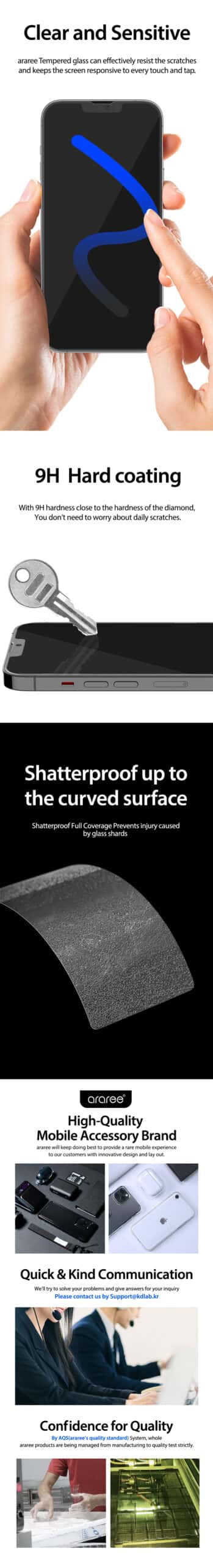 Araree Sub Core Apple iPhone 13 Series Premium Tempered Glass