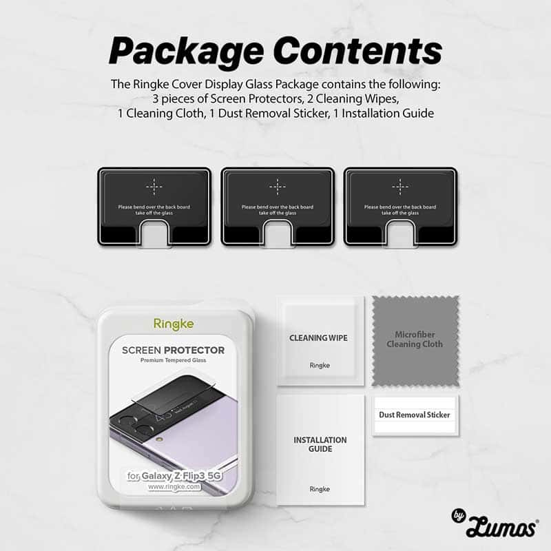 Ringke 3pcs Cover Display Glass For Samsung Galaxy Z Flip 3