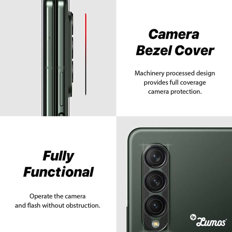RINGKE CAMERA STYLING Samsung Galaxy Z Fold 3 Lens Protector Durable Aluminum Frame Tough Anti-Reflective