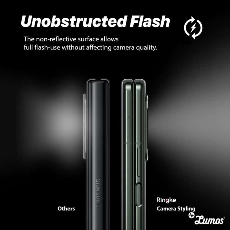 RINGKE CAMERA STYLING Samsung Galaxy Z Fold 3 Lens Protector Durable Aluminum Frame Tough Anti-Reflective