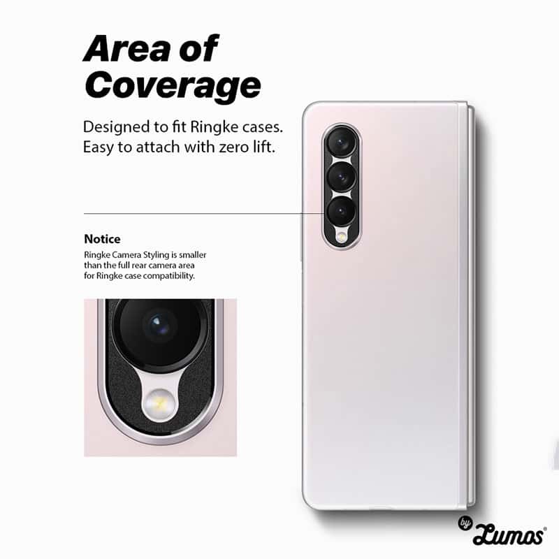 RINGKE CAMERA STYLING Samsung Galaxy Z Fold 3 Lens Protector Durable Aluminum Frame Tough Anti-Reflective