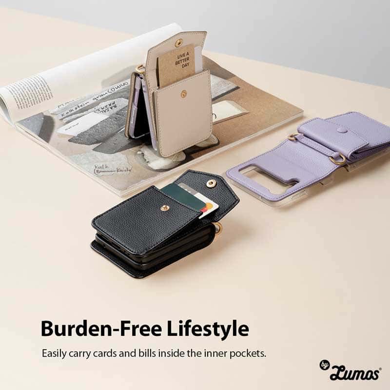 RINGKE FOLIO SIGNATURE CARD POCKET SERIES For Samsung Galaxy Z Flip 3 Protective Phone Case