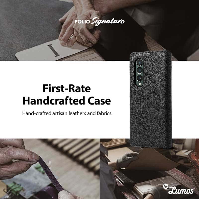 RINGKE FOLIO SIGNATURE Standard & EZ Strap For Samsung Galaxy Z Fold 3 Inclusive Edge Drop Protection Case Casing