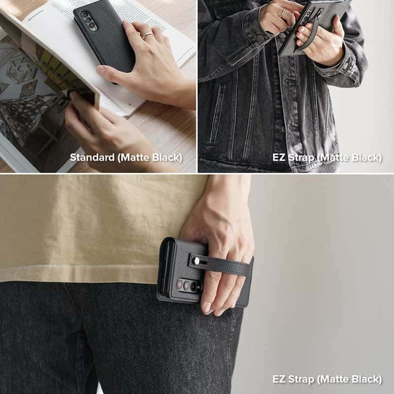 RINGKE FOLIO SIGNATURE Standard & EZ Strap For Samsung Galaxy Z Fold 3 Inclusive Edge Drop Protection Case Casing