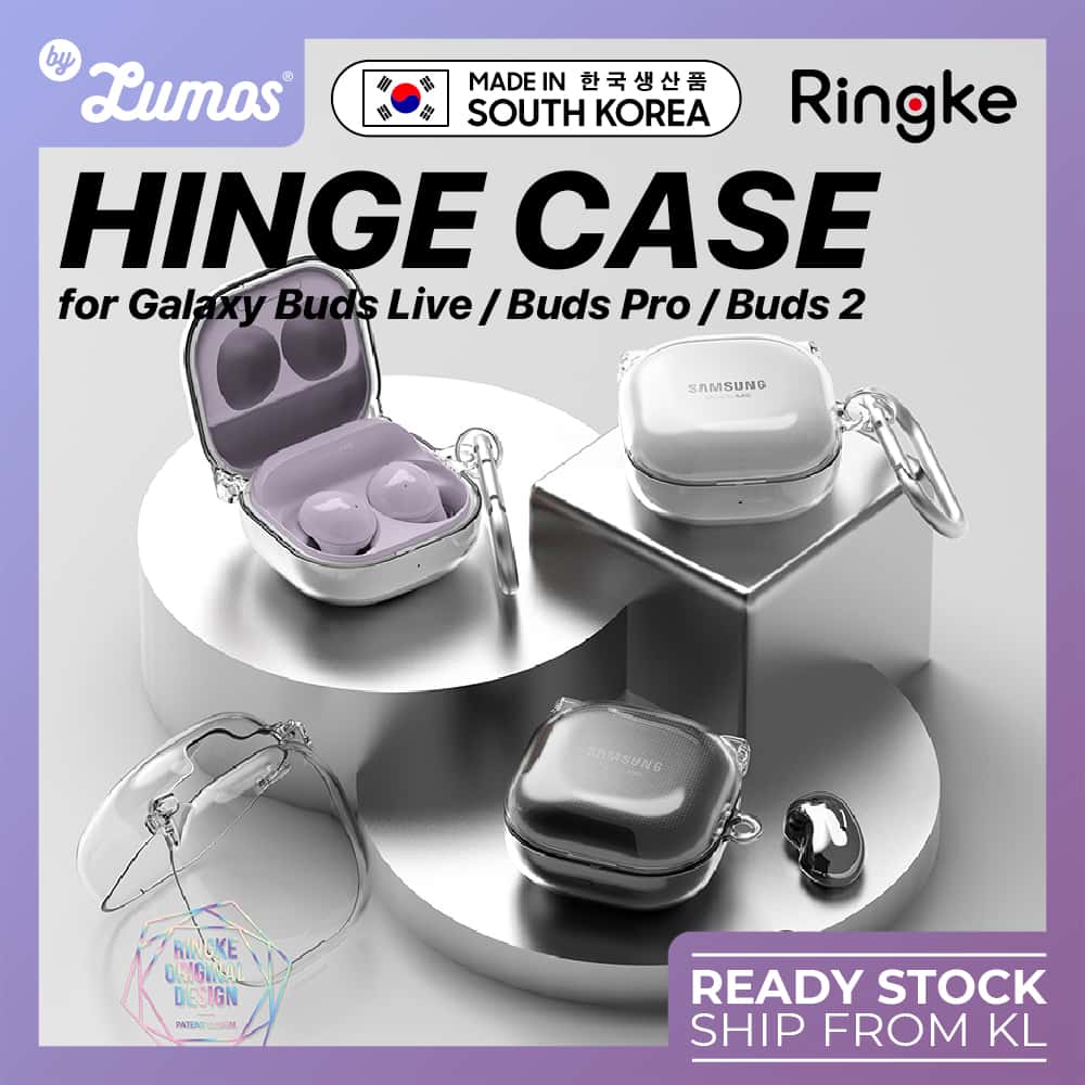 RINGKE Hinge Samsung Galaxy Buds Live / Buds Pro / Buds2 Military Grade Shockproof Transparent Case