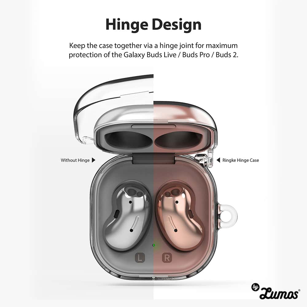 RINGKE Hinge Samsung Galaxy Buds Live / Buds Pro / Buds2 Military Grade Shockproof Transparent Case
