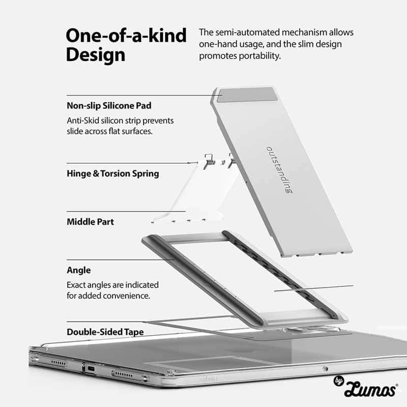 RINGKE OUTSTANDING For Tablet PC Universal 7 Angles Stands with Anti-skid Silicone Pad
