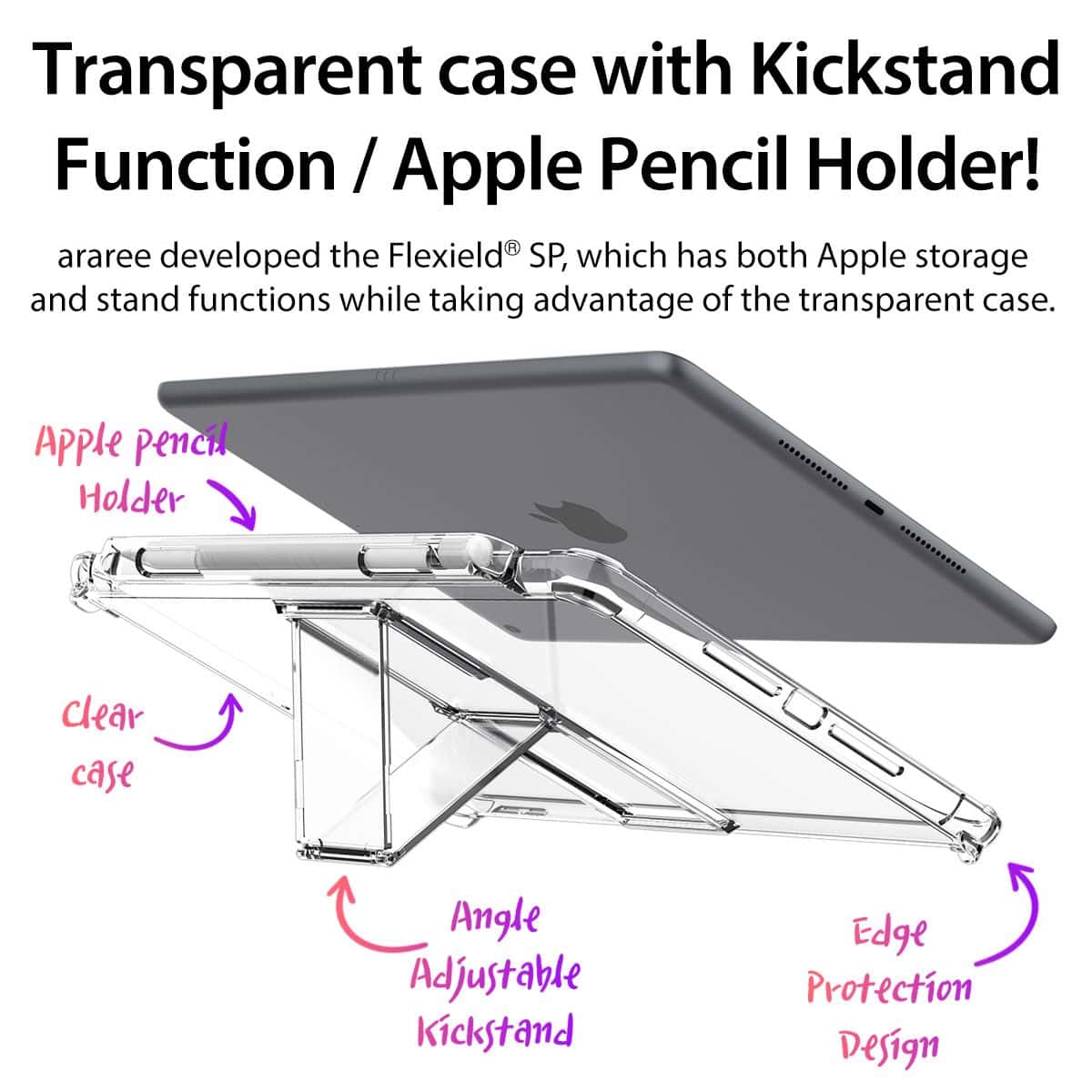 Araree Flexield SP Apple iPad 7/ 8/9th (10.2 inch) Mach Stand Angle Control Protection Flexible Case