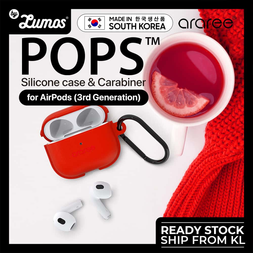 Araree POPS Case Apple AirPods 3rd Generation Silicone Case & Carabiner