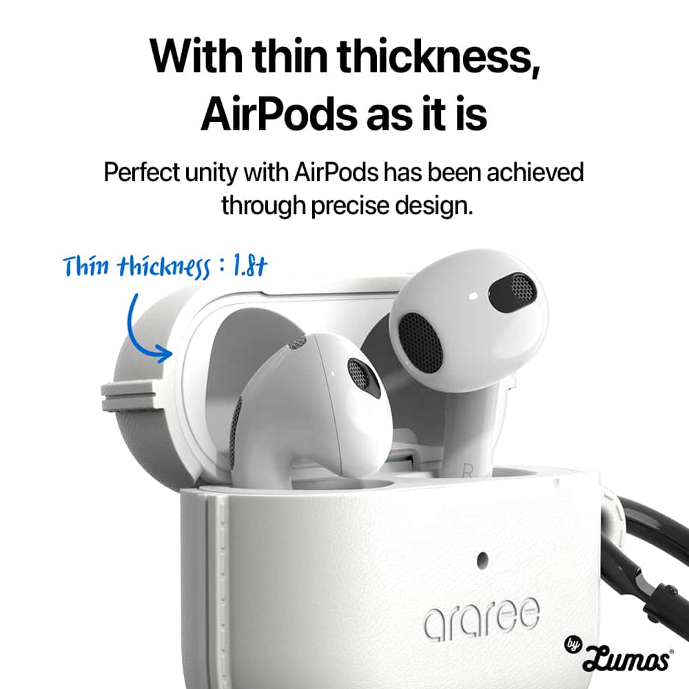Araree POPS Case Apple AirPods 3rd Generation Silicone Case & Carabiner