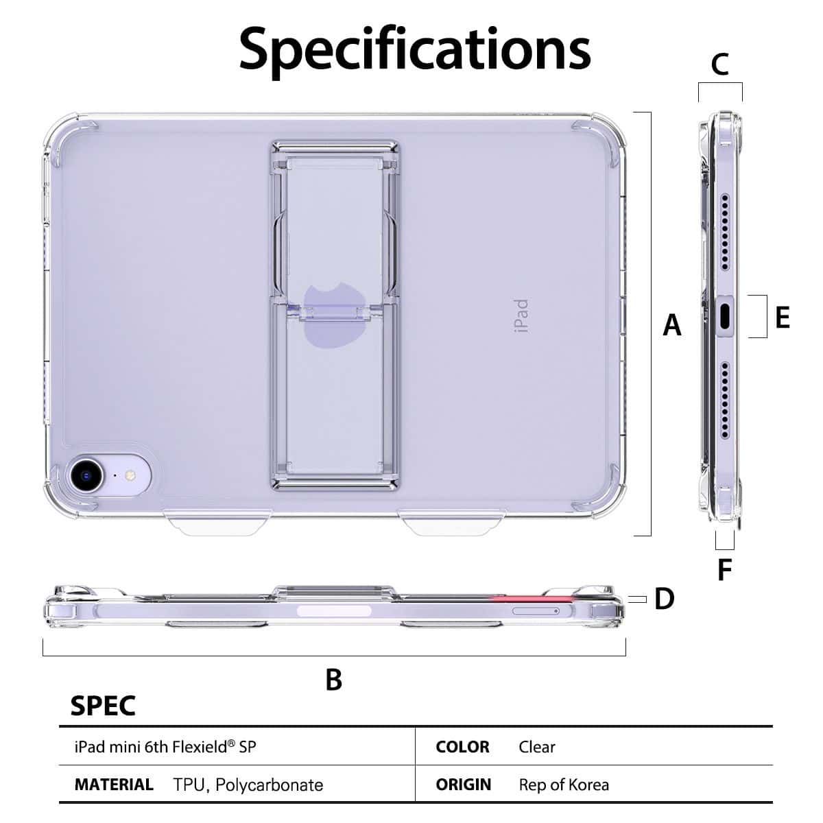 Araree Flexield SP Apple iPad Mini 6th Mach Stand Angle Control Protection Apple Pencil Holder Flexible Case