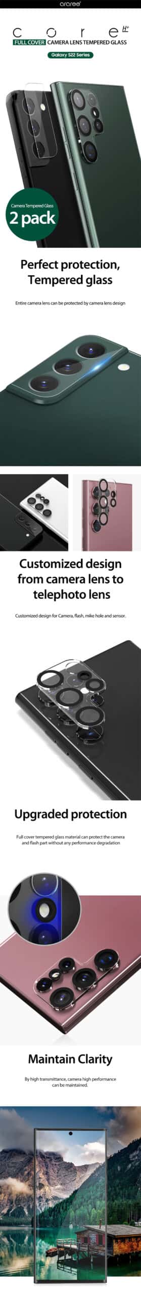 ARAREE C-SUBCORE Samsung Galaxy S22 / S22 Plus / S22 Ultra Camera Lens Tempered Glass