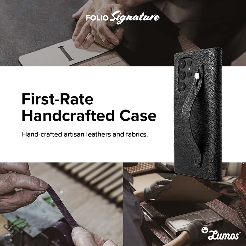 RINGKE FOLIO SIGNATURE EZ STRAP For Samsung Galaxy S22 Ultra Inclusive Edge Drop Protection Case