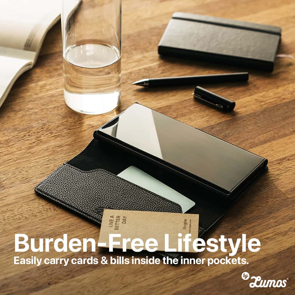 RINGKE FOLIO SIGNATURE EZ STRAP For Samsung Galaxy S22 Ultra Inclusive Edge Drop Protection Case