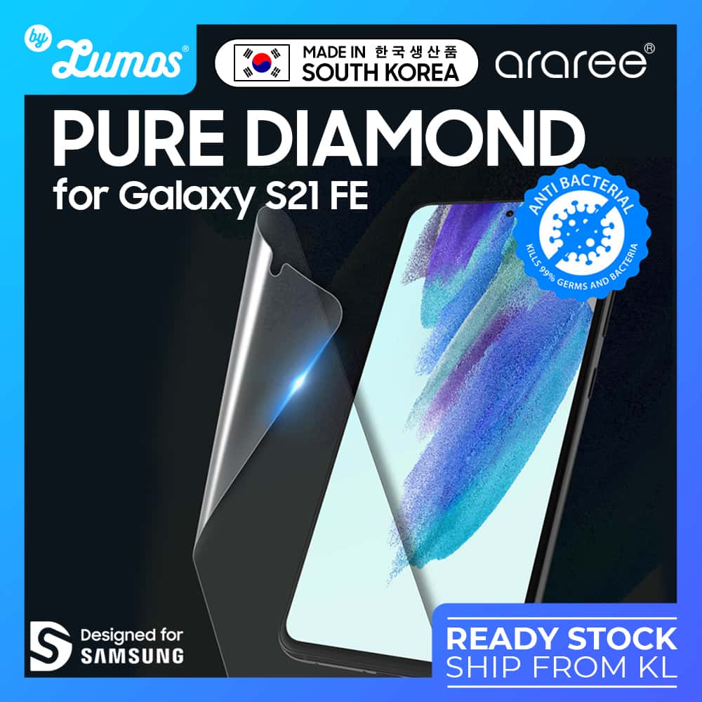 ARAREE SAMSUNG GALAXY S21 FE 5G PURE DIAMOND PET SCREEN PROTECTOR FILM ANTI-BACTERIAL