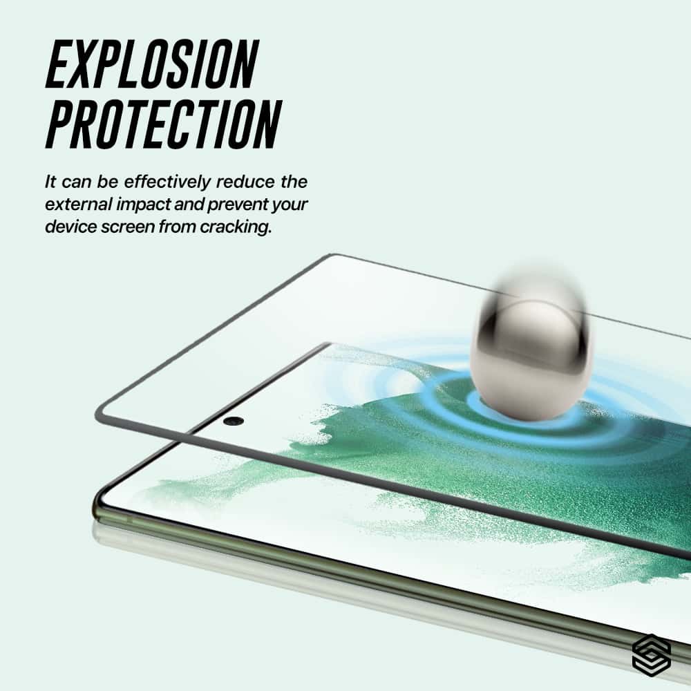 SIEGE GLASTIMATE Samsung Galaxy S22 Full Coverage Protection Premium Tempered Glass Screen Protector