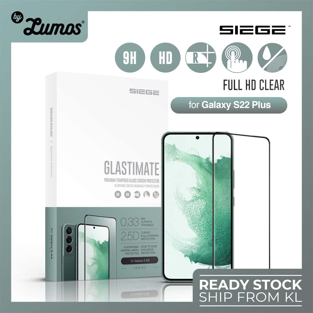 SIEGE GLASTIMATE Samsung Galaxy S22 Full Coverage Protection Premium Tempered Glass Screen Protector