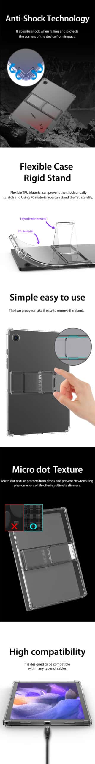 ARAREE FLEXIELD S Samsung Galaxy Tab A8 Full Protection Flexible Stand Case