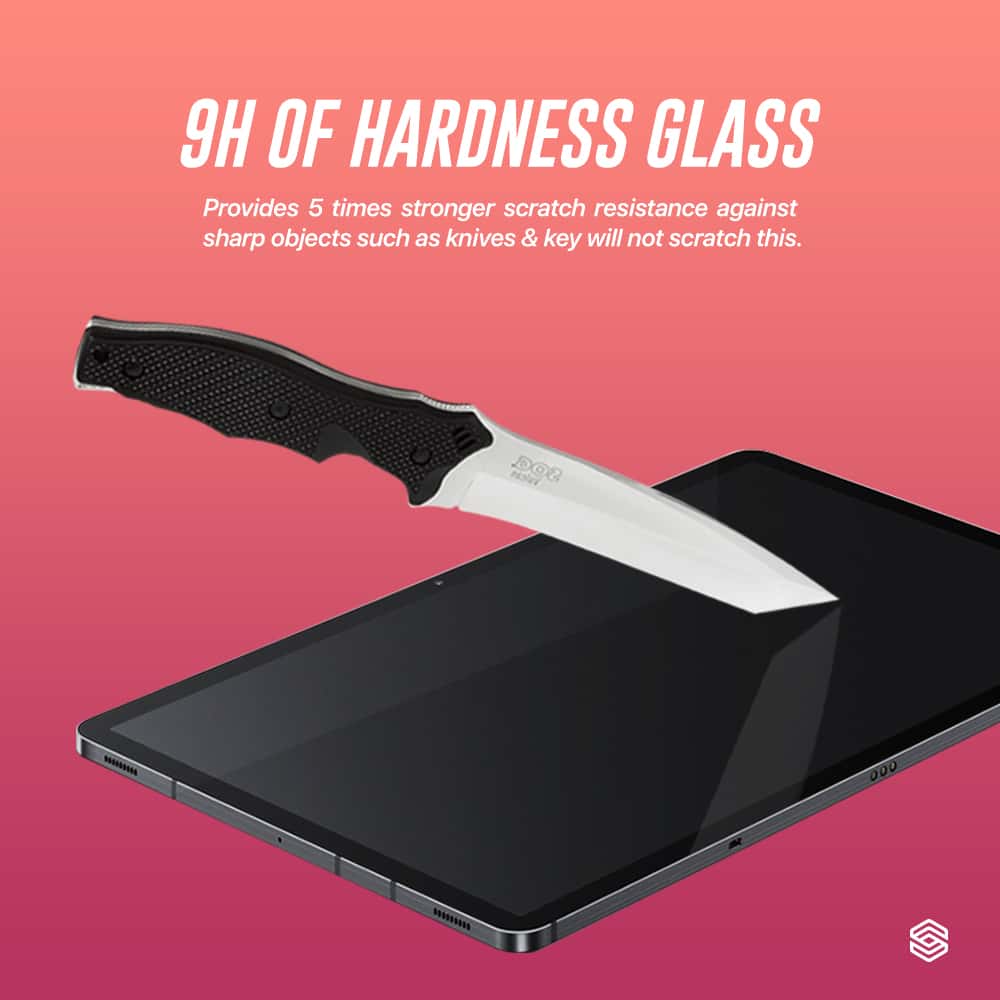 SIEGE GLASTIMATE (Clear) Samsung Galaxy Tab S7 Plus & S8 Plus Premium Tempered Glass