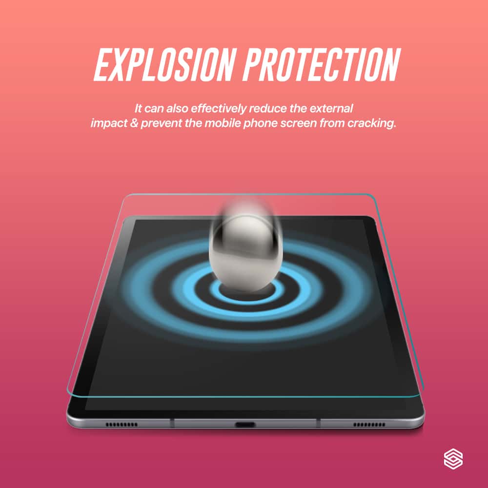 SIEGE GLASTIMATE (Clear) Samsung Galaxy Tab S7 Plus & S8 Plus Premium Tempered Glass
