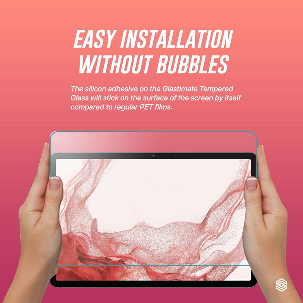 SIEGE GLASTIMATE (Clear) Samsung Galaxy Tab S7 Plus & S8 Plus Premium Tempered Glass