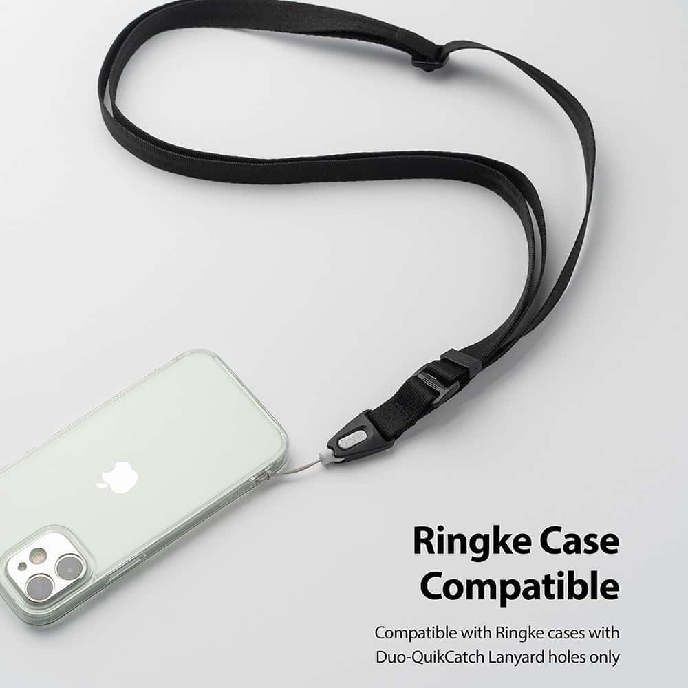 RINGKE LANYARD STRAP For Smart Device Cell Phone Cases, Keys, Cameras – Black