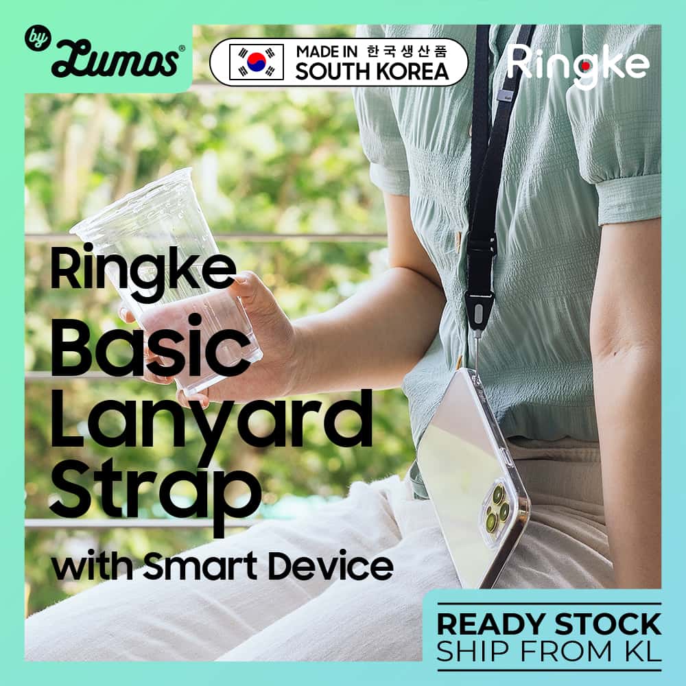 RINGKE LANYARD STRAP For Smart Device Cell Phone Cases, Keys, Cameras – Black