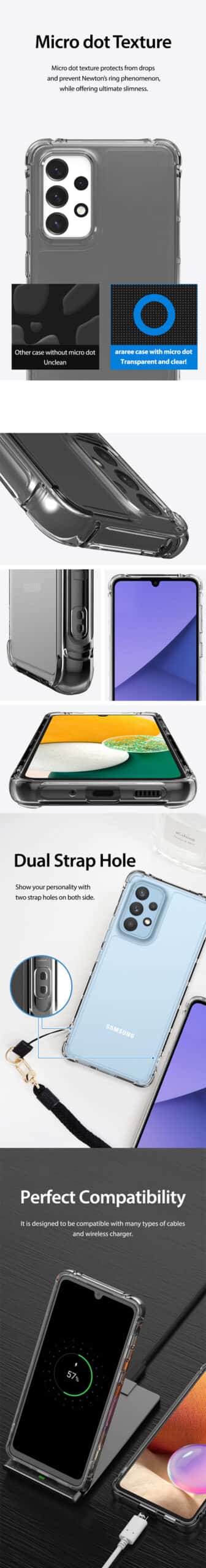 ARAREE FLEXIELD Samsung Galaxy A13 & A23 LTE / A33 / A53 5G Soft Clear Protective Case