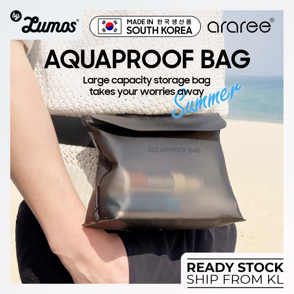 ARAREE AQUAPROOF CROSS PACK One-Touch Zipper Type Waterproof Pack More Storage More Convenience IPX8 Rated