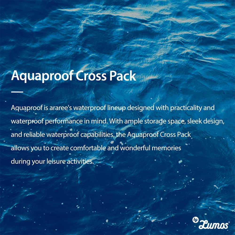 ARAREE AQUAPROOF CROSS PACK One-Touch Zipper Type Waterproof Pack More Storage More Convenience IPX8 RATED