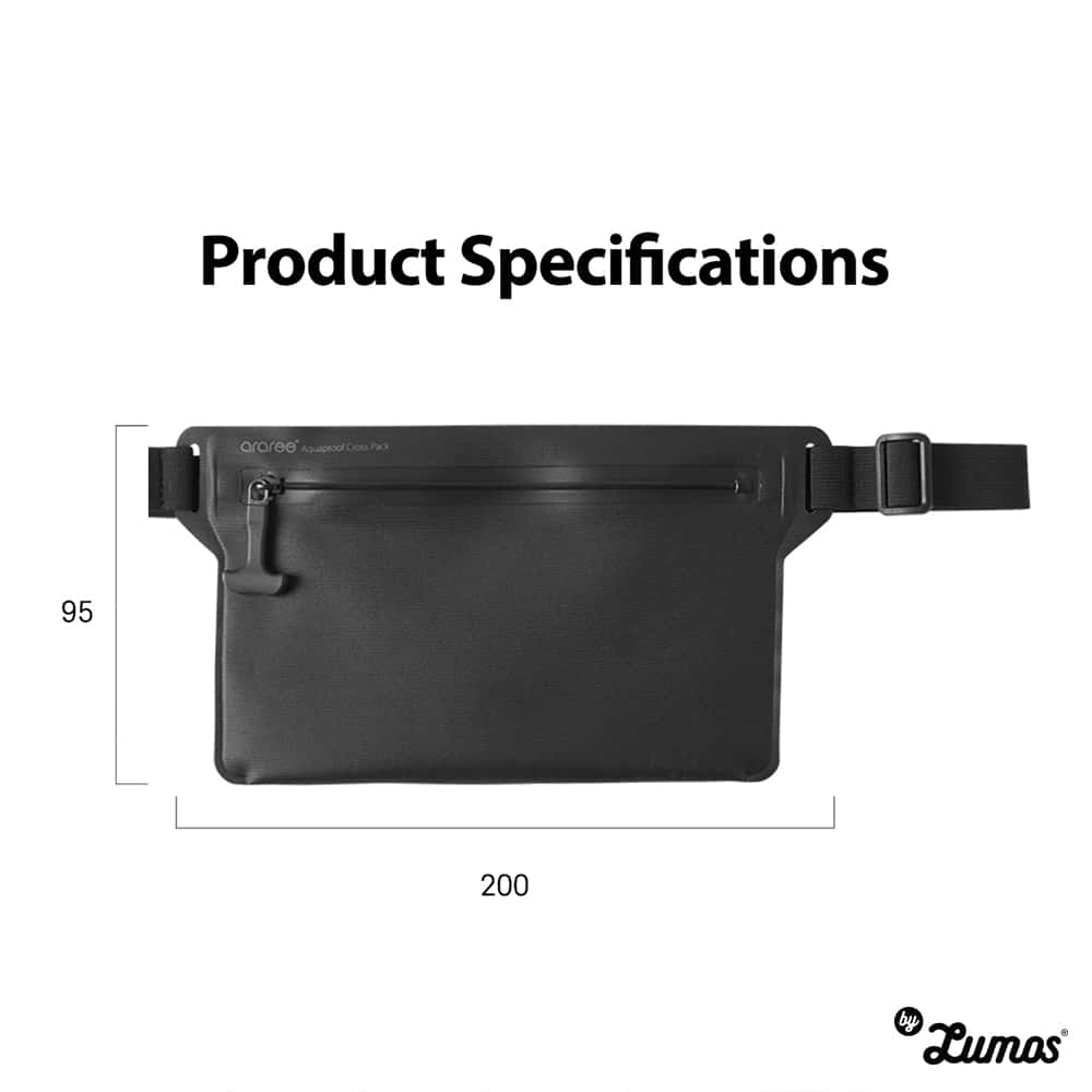 ARAREE AQUAPROOF CROSS PACK One-Touch Zipper Type Waterproof Pack More Storage More Convenience IPX8 RATED