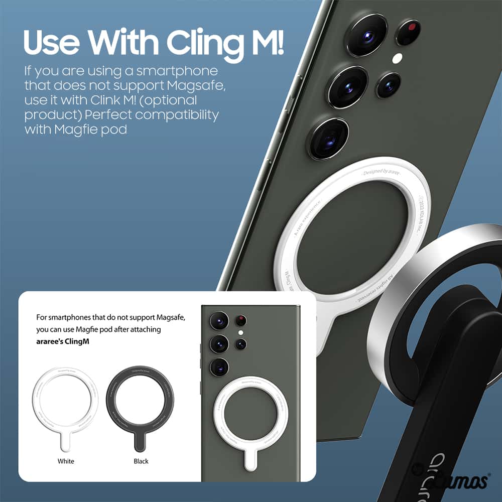 ARAREE MAGFIE POD MAGNETIC SELFIE STICK For Smartphone 69cm Strong Magnet Tripod Bluetooth 5.0 Remote Control