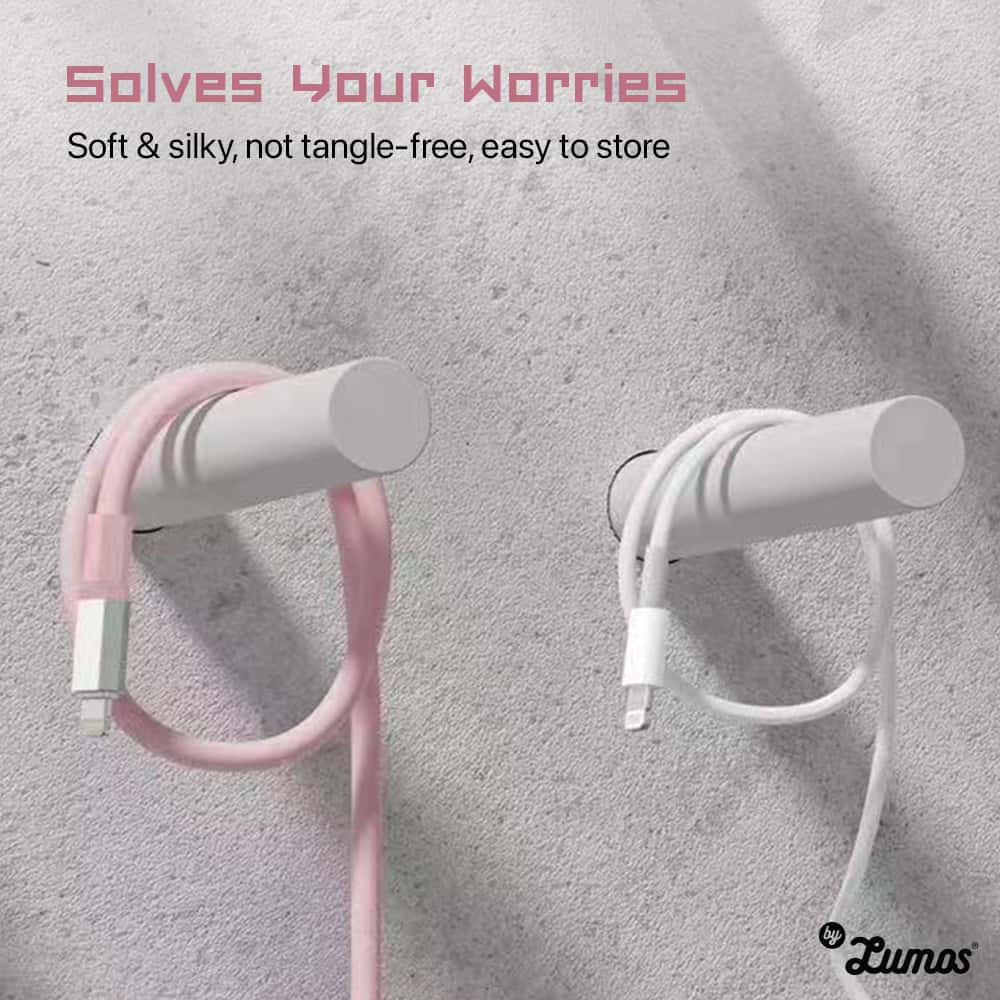 TEGIC SILICONE USB FAST CHARGING CABLE Fast Charger Type C To Type C and Type C To Lightning 1M Long