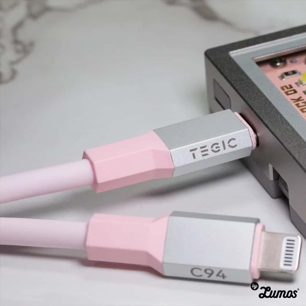 TEGIC SILICONE USB FAST CHARGING CABLE Fast Charger Type C To Type C and Type C To Lightning 1M Long